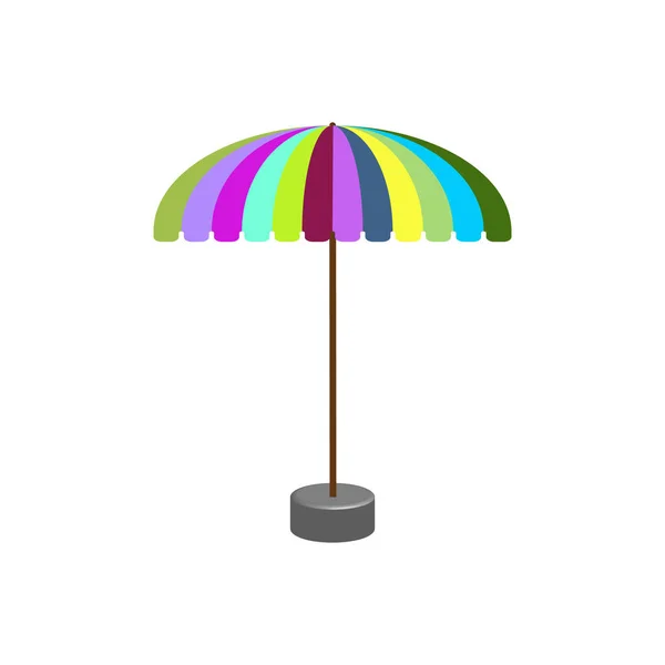 Umbrella Icon Sun Rain Different Colors White Background Vector Image — Stock Vector