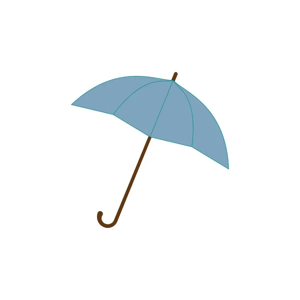 Umbrella Icon Blue Rain Sun White Background Vector Image — Stock Vector