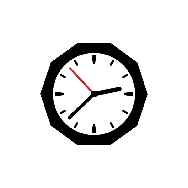 Reloj Pared Forma Original Sobre Fondo Blanco Una Imagen Vectorial — Archivo Imágenes Vectoriales