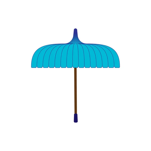 Icon Umbrella Original Shape Rain Sun White Background Vector Image — Stock Vector