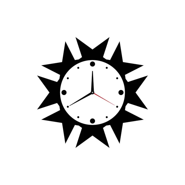 Icono Reloj Pared Aspecto Original Sobre Fondo Blanco Una Imagen — Archivo Imágenes Vectoriales