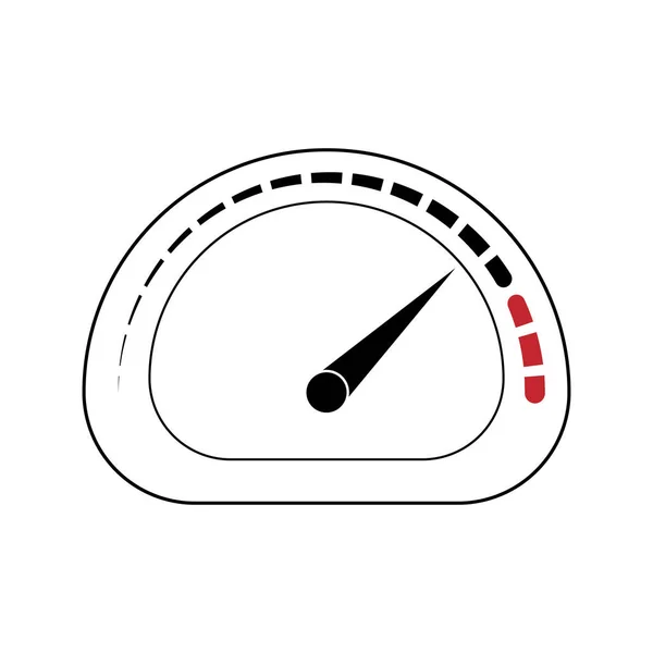Het Speedometer Icoon Heeft Een Ovale Vorm Een Witte Achtergrond — Stockvector