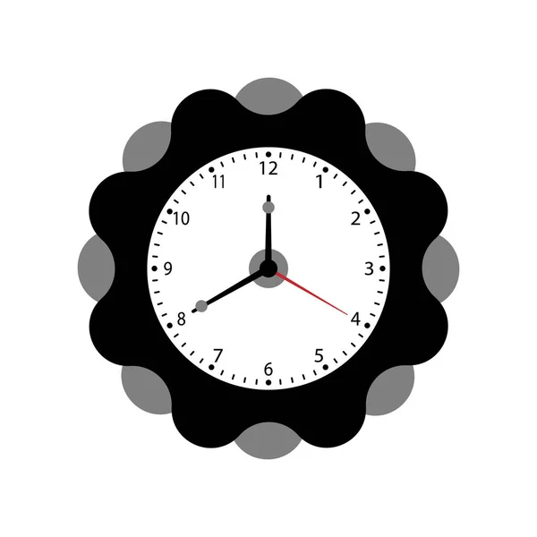 Reloj Pared Marco Original Sobre Fondo Blanco Una Imagen Vectorial — Vector de stock