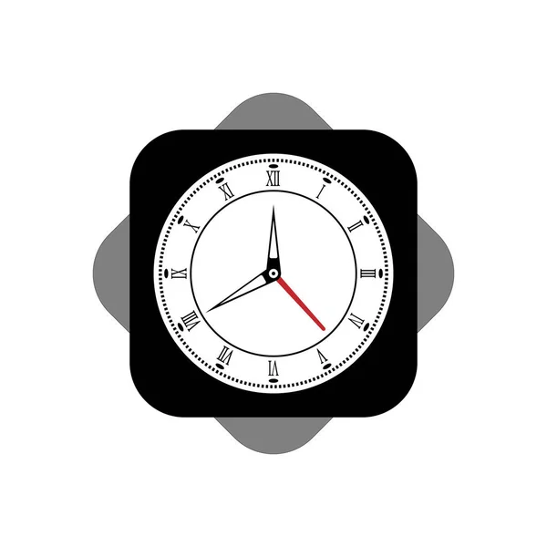 Ícone Relógio Parede Quadro Original Fundo Branco Uma Imagem Vetorial — Vetor de Stock