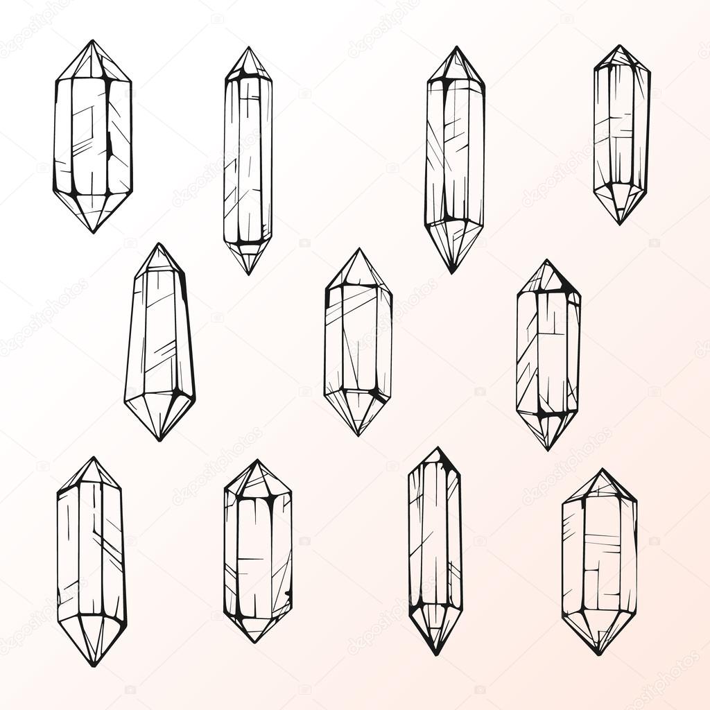 Set of 11 magic crystal gems