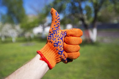 kirli eldiven turuncu renkler