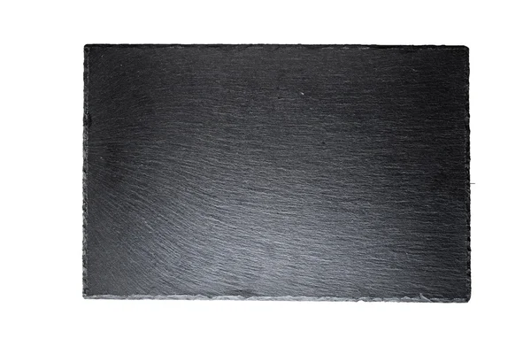 Placa de ardósia preta isolada — Fotografia de Stock
