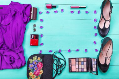 kadın giysileri Üstten Görünüm