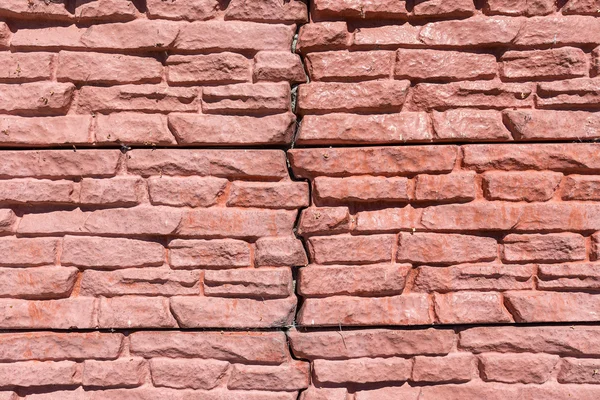 Alte Mauer aus Ziegeln mit Zement. — Stockfoto