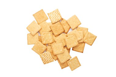 izole, hafif Kahvaltı, kraker Üstten Görünüm