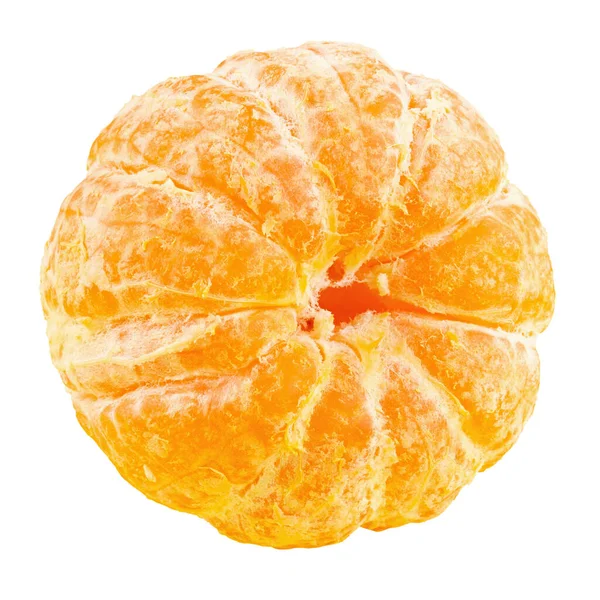 Frisch Gereinigte Reife Mandarine Isoliert Auf Weißem Hintergrund Datei Enthält — Stockfoto