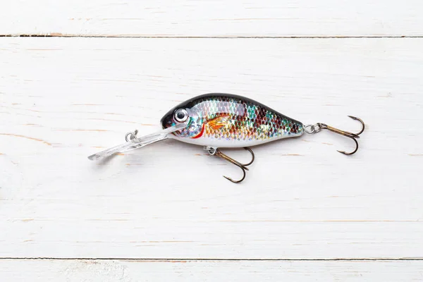 Wobbler Perch Pike Bait Fishing Bait Tackle Baubles Fishing Wood — Stock Photo, Image