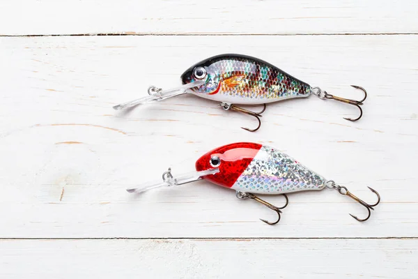Wobbler Perch Pike Bait Fishing Bait Tackle Baubles Fishing Wood — Stock Photo, Image