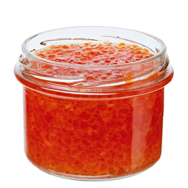 Caviar Saumon Rouge Dans Bocal Verre Charcuterie Nourriture Gastronomique Texture — Photo