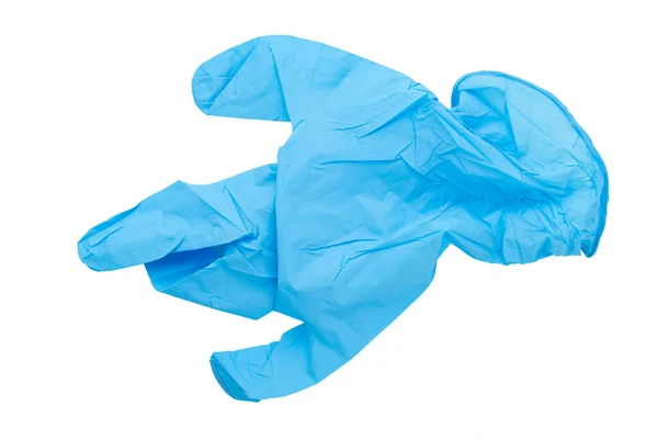 Одноразовые Загрязненные Перчатки Covid Белом Фоне Коронавирусный Латексный Пластиковый Мусор — стоковое фото