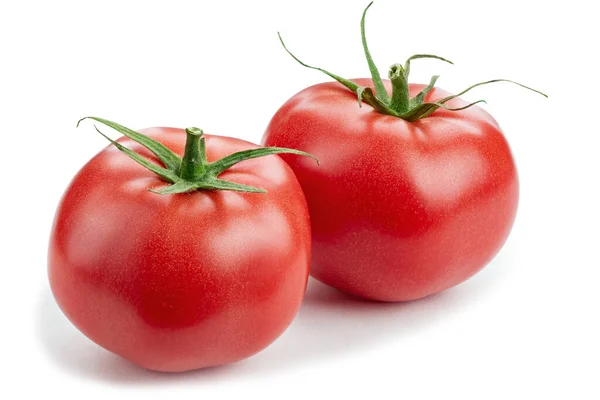 Pomidory Izolowane Białym Tle Świeże Jagody Ogrodu Pełna Głębokość Pola — Zdjęcie stockowe