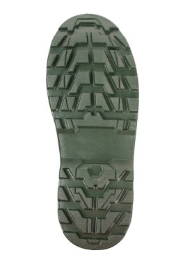 Lastik botların tabanı yeşil. Güçlü ayakkabı koruyucusu. Dosya kırpma yolu içeriyor.