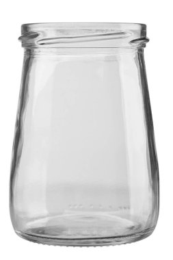 Boş şeffaf konserve kutusu beyaz arka planda izole edilmiş konserve ve muhafaza için kavanoz. Dosya kırpma yolu içeriyor.