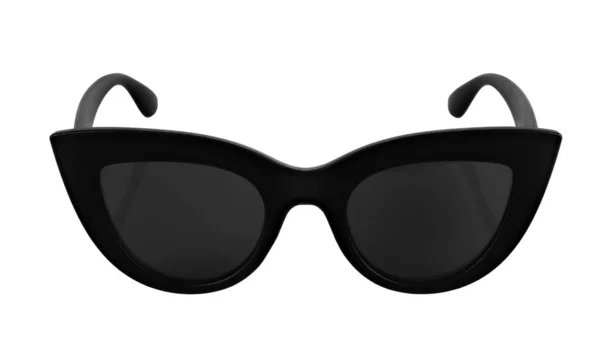 Zwarte Zonnebril Geïsoleerd Witte Achtergrond Het Bestand Bevat Clipping Pad — Stockfoto