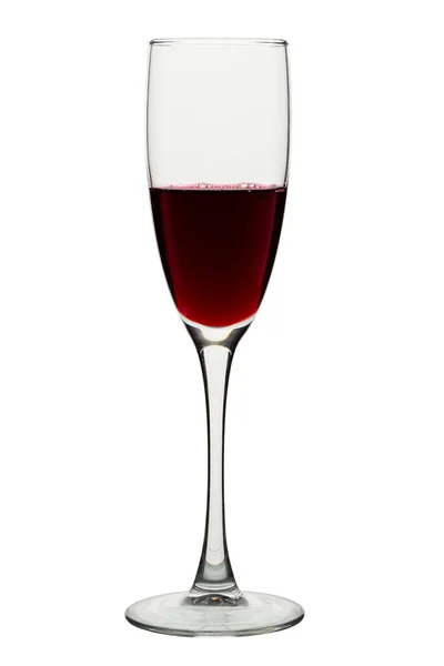 Ett Glas Champagne Isolerad Vit Bakgrund Alkoholhaltig Dryck Begreppet Firande — Stockfoto