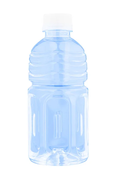 Plastic Fles Met Water Geïsoleerd Witte Achtergrond Bestand Bevat Clipping — Stockfoto