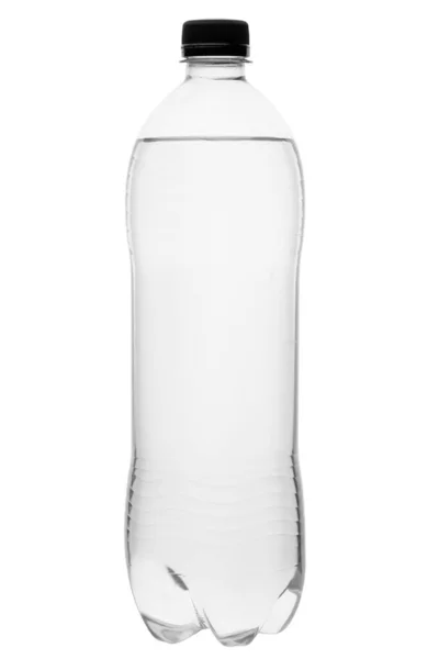 Botella Plástico Agua Aislada Sobre Fondo Blanco Archivo Contiene Ruta — Foto de Stock
