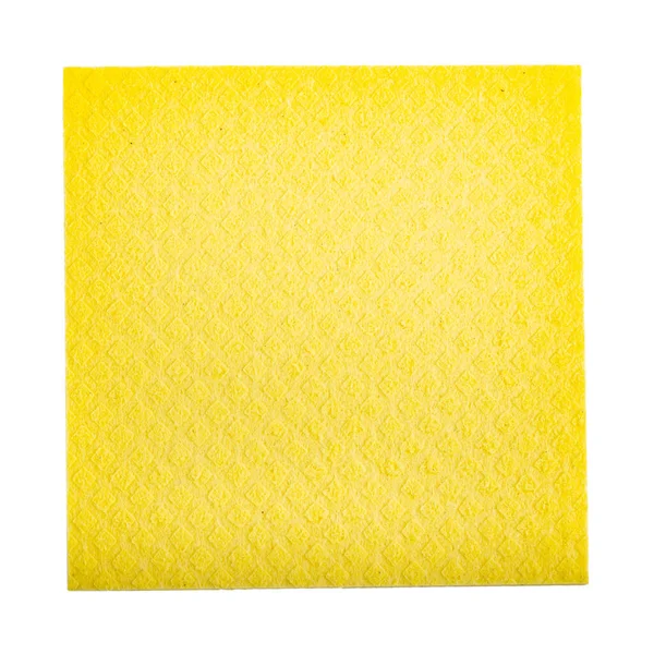 Clean Sponge Rag Yellow Colors Isolated White Background Household Cleaning — ストック写真