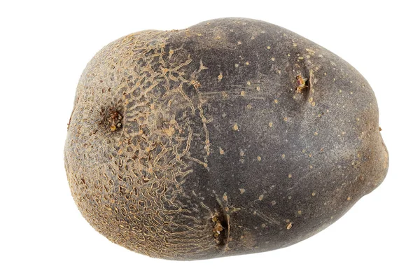 Verse Paarse Aardappelen Geïsoleerd Een Witte Achtergrond Het Bestand Bevat — Stockfoto