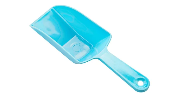 Ice Scoop Turquoise Plastic White Background File Contains Clipping Path — Stock Photo, Image