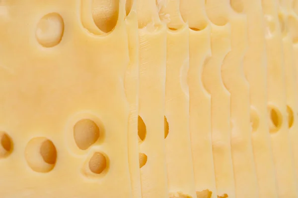 Textura Queijo Padrão Queijo Com Grandes Buracos — Fotografia de Stock