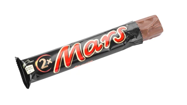 ウクライナ キエフ 3月29日 2018年 Mars Inc 製の包まれていないMarsキャンディーチョコレートバーの閉店 ファイルにクリッピングパスが含まれています — ストック写真