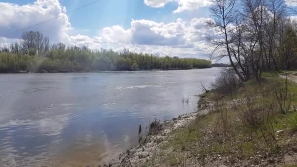 乌克兰基辅地区的Desna河. — 图库视频影像