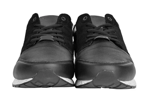 Beyaz Arka Planda Izole Edilmiş Siyah Spor Ayakkabıları Spor Ayakkabıları — Stok fotoğraf