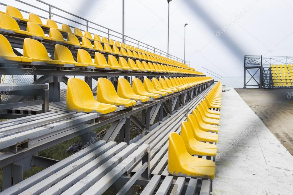 Sports benches at stadium