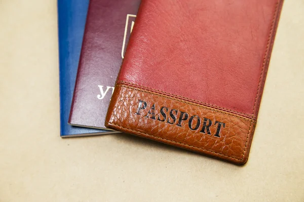 Üç pasaport — Stok fotoğraf