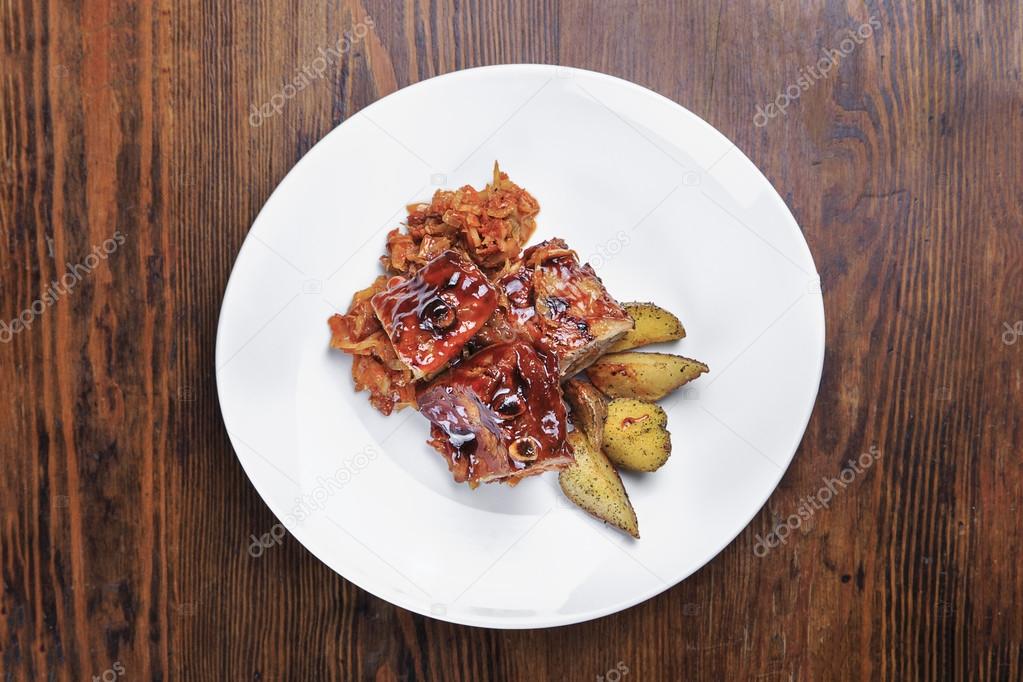 braised ribs on the table