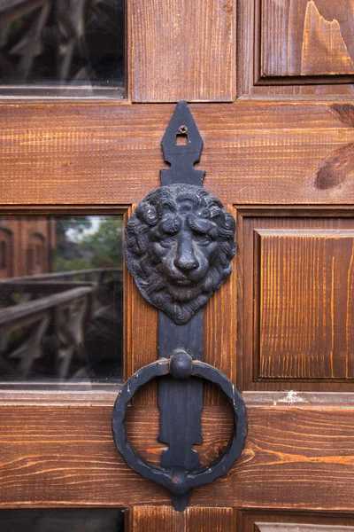 Cerradura de puerta con un león —  Fotos de Stock