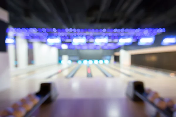 Bijhouden van bowling club wazig achtergrond — Stockfoto