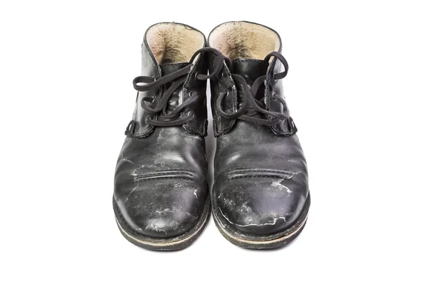 Zimní boty se solí — Stock fotografie