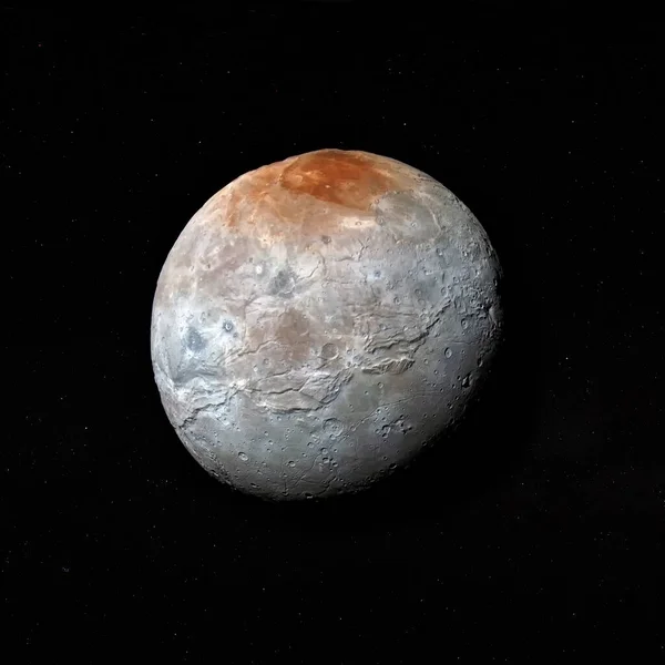 Вид Карон Спутник Планеты Плутон Элементы Этого Изображения Предоставлены Наса Лицензионные Стоковые Фото