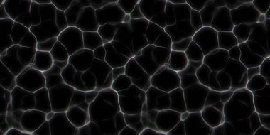 Parlak ışınlar suya yansıyor. Siyah arka planda su izleri var. Kusursuz Doku