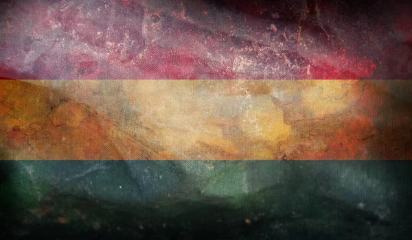 Retro Flagge Boliviens Mit Grunge Textur — Stockfoto