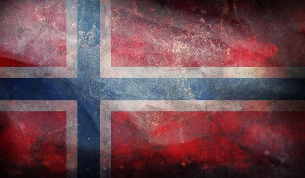 Retro Flag Norway Grunge Texture — Stock Photo, Image