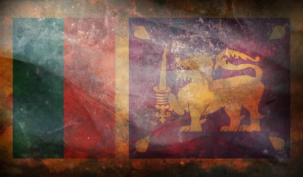 Retro Flag Sri Lanka Grunge Texture — Stock Photo, Image