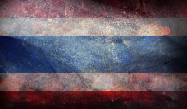 Retro Flagge Thailands Mit Grunge Textur — Stockfoto