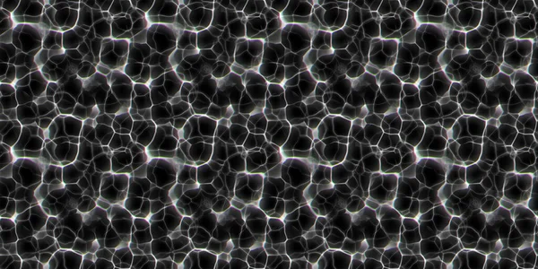 Glänzende Strahlenreflexe Wasser Wasserätzungen Auf Schwarzem Hintergrund Nahtlose Textur Großformat — Stockfoto