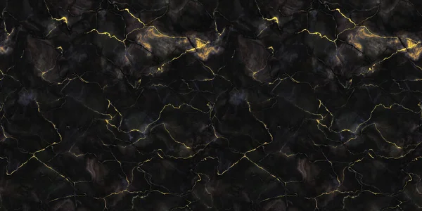 Черный Золотой Мрамор Текстуры Фона Натуральный Камень Seamless — стоковое фото
