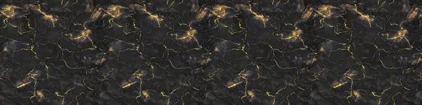 Nero Oro Marmo Fantasia Texture Sfondo Pietra Naturale Senza Cuciture — Foto Stock