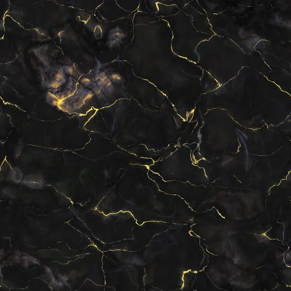 Black Gold Marble Patterned Texture Background Natural Stone Seamless — Stock Photo, Image