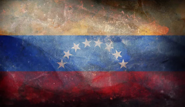 Retro Flag Venezuela Grunge Texture — Stock Photo, Image